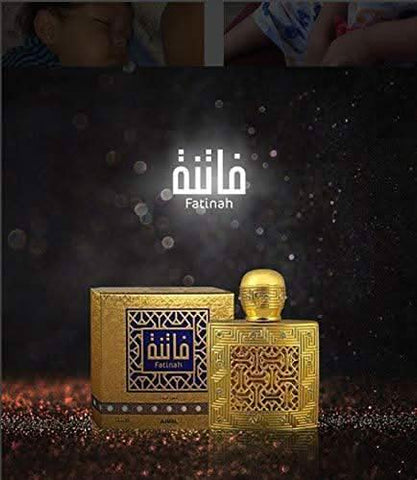 Ajmal Fatinah perfume oil in a 14ml bottle with a gold cap, concentrated perfume oil for long-lasting fragrance.