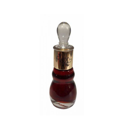 Ajmal Lucky Oudh perfume oil in 12ml amber glass vial, concentrated loose oil with rich oud fragrance.