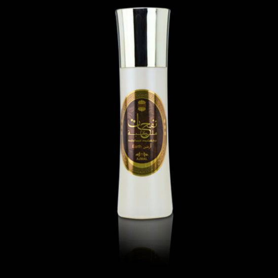 Ajmal Nafahat Malakiya Earth Air Freshener 200 ml – spray bottle design