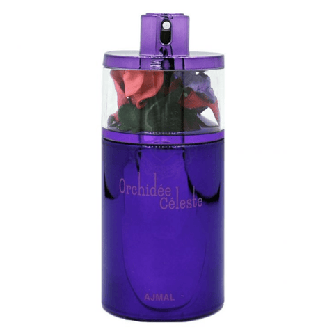 Ajmal Orchidee Celeste Eau De Parfum for women in 75ml bottle, elegant floral fragrance with orchid notes.