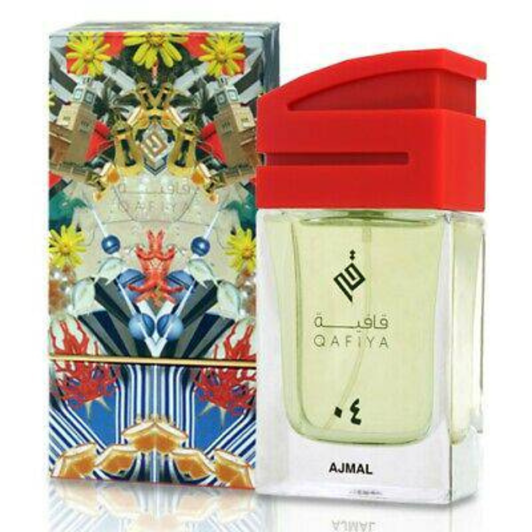 Ajmal Qafiya 04 Eau de Parfum 75 ml – bottle and box