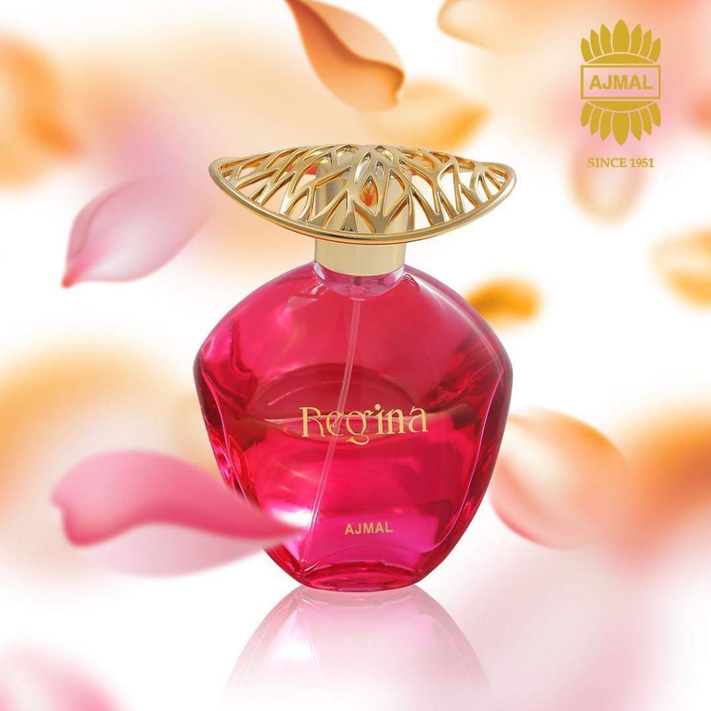 Ajmal Regina for Women Eau De Parfum 100ml bottle with elegant floral design
