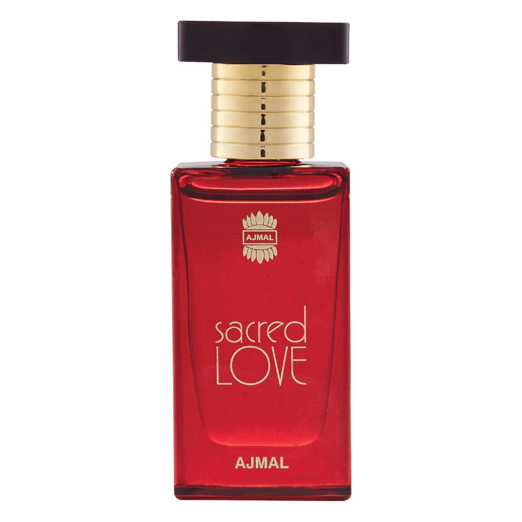 Ajmal Sacred Love for Women perfume oil in a 10ml bottle, showcasing the concentrated CPO fragrance with elegant packaging.