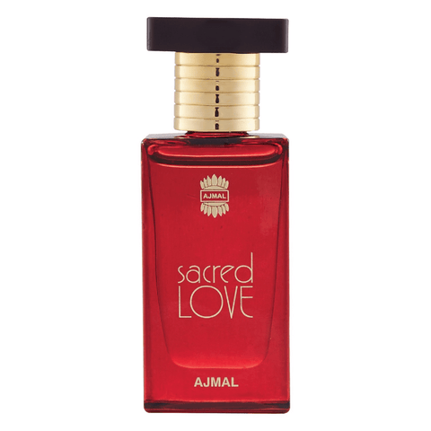Ajmal Sacred Love for Women perfume oil in a 10ml bottle, showcasing the concentrated CPO fragrance with elegant packaging.