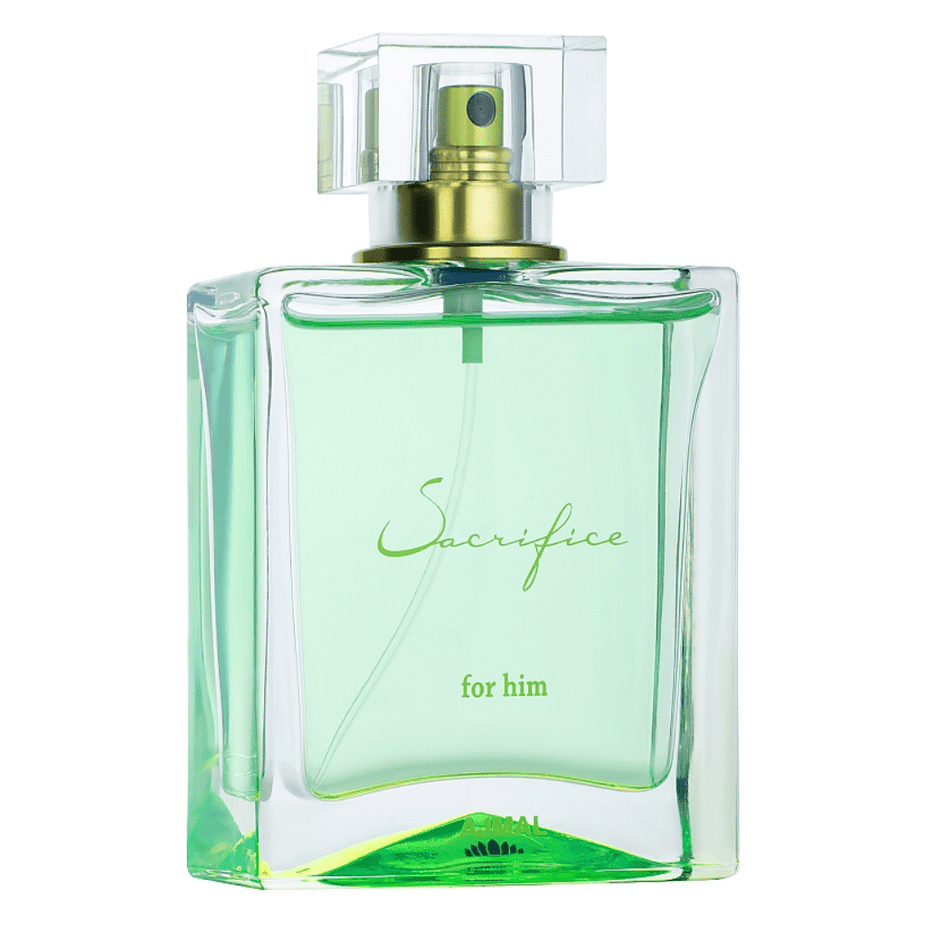 Ajmal Sacrifice for Men 2 EDP 90ml bottle, featuring sleek packaging and a modern design for men's eau de parfum.