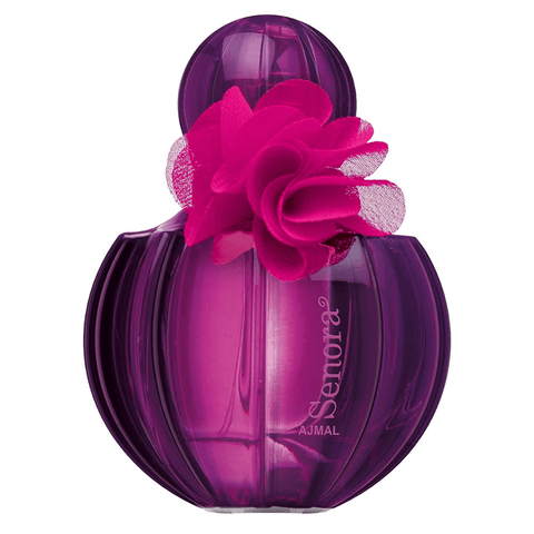 Ajmal Senora for Women Eau De Parfum 75ml bottle, front view showcasing elegant glass container with fragrance details.