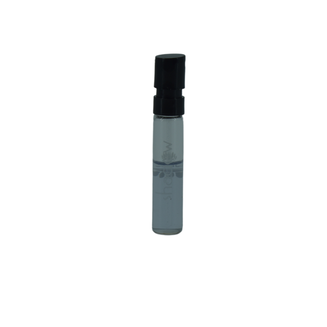 Ajmal Shadow Silver EDP sample bottle, 1ml, showcasing the sleek silver design of the perfume container.