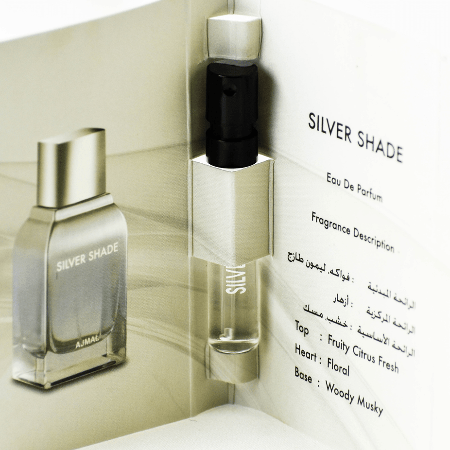 Ajmal Silver Shade Eau de Parfum 1 ml 0.05 oz – sample vial with silver cap, image 3