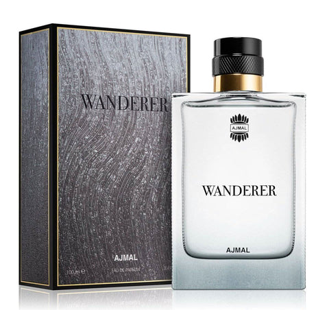 Ajmal Wanderer for Men Eau de Parfum 100mL bottle and box, stylish fragrance packaging.