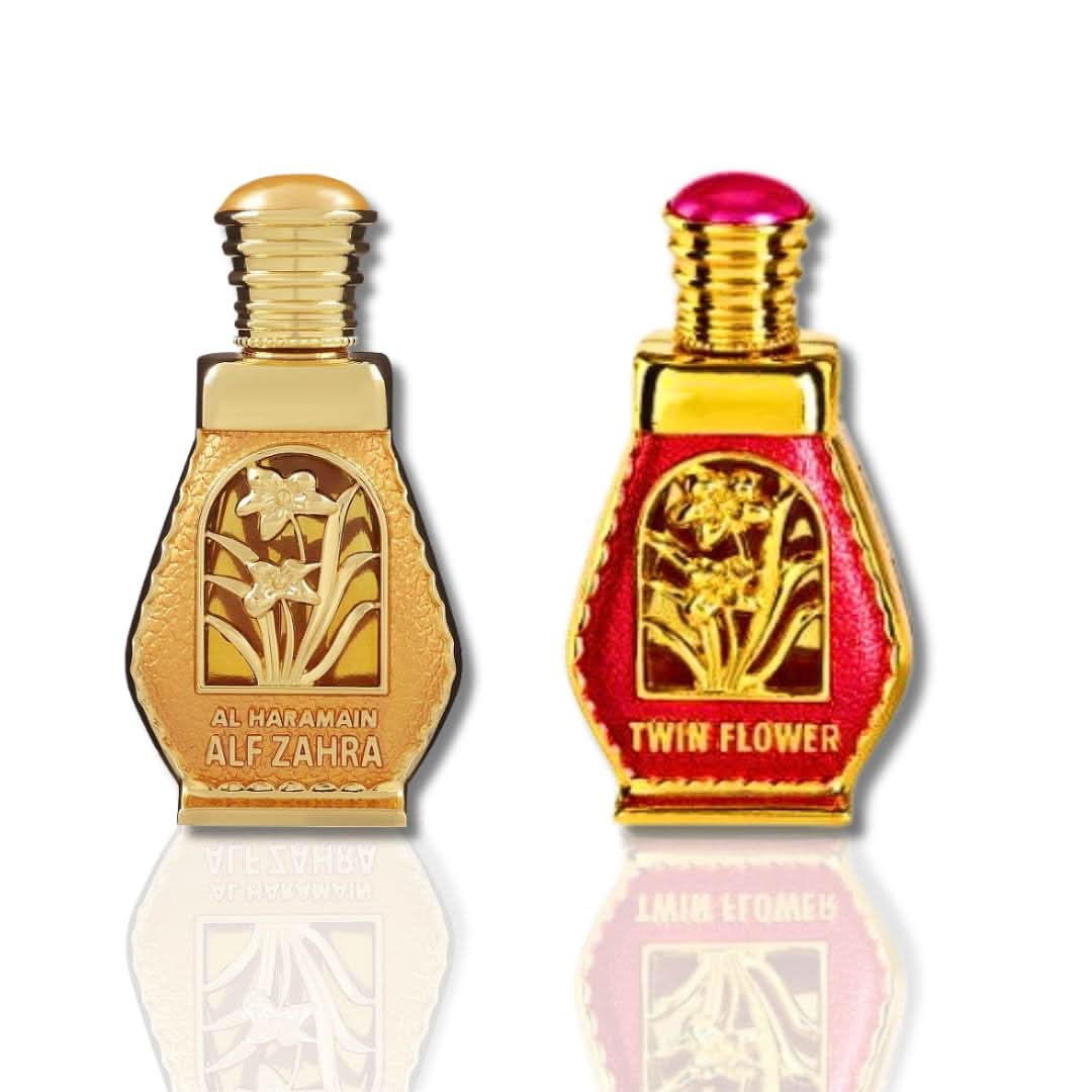 Al Haramain Alf Zahra & Twin Flower concentrated perfume oil CPO, 15ml bottle