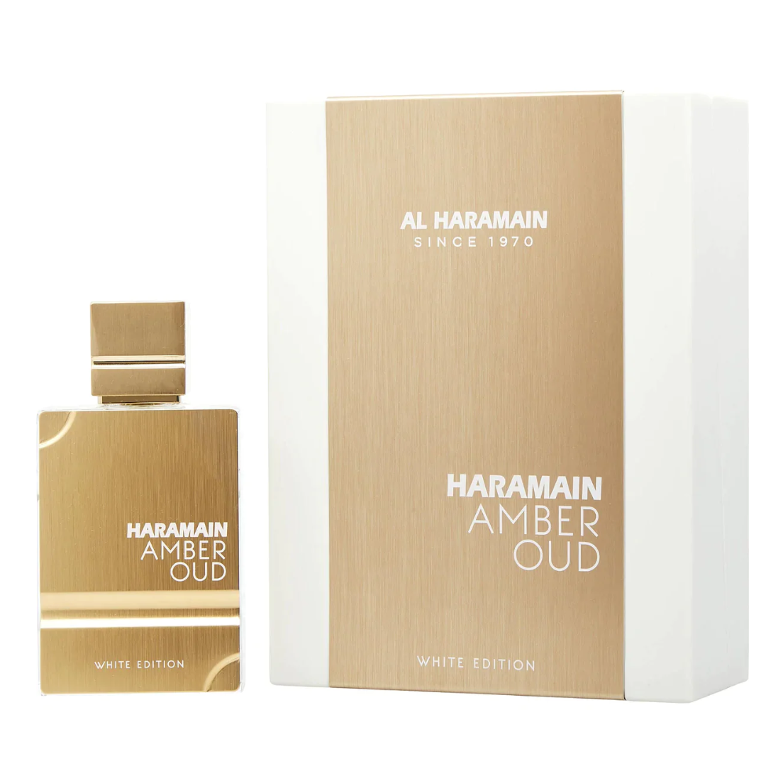 Al Haramain Amber Oud White Edition Eau de Parfum 60ml bottle and box