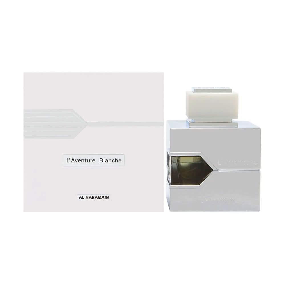 Al Haramain L'Aventure Blanche EDP 100ml perfume bottle in white packaging