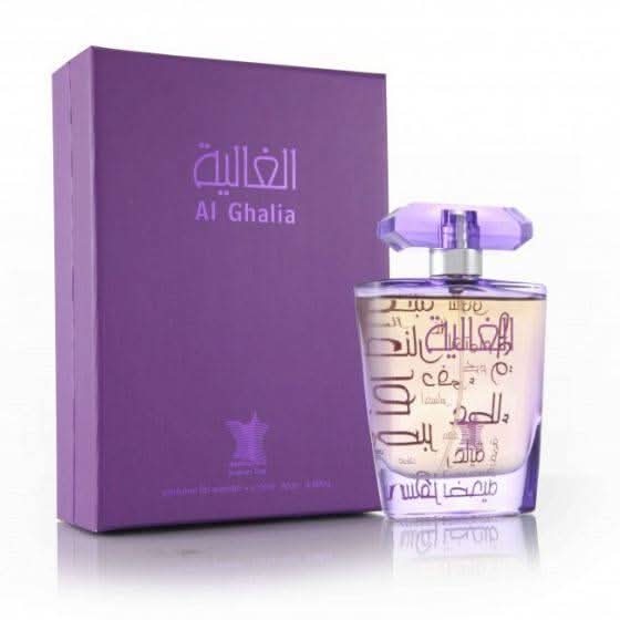 Arabian Oud Al Ghalia Eau De Parfum 100ml bottle with elegant packaging, showcasing the luxurious fragrance design.