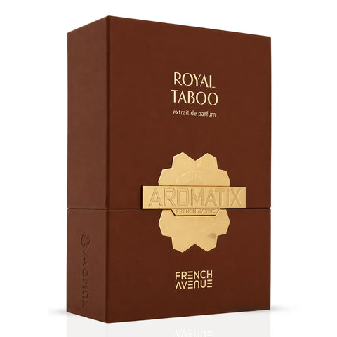 French Avenue Royal Taboo Extrait de Parfum spray, 100ml, elegant EDP bottle with luxurious design and floral accents.