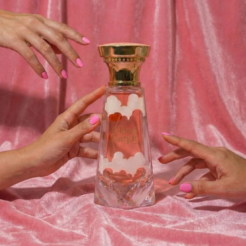 Khadlaj Cloud Candy Eau de Parfum spray 100ml, featuring a sleek bottle with a soft, cloud-inspired design.