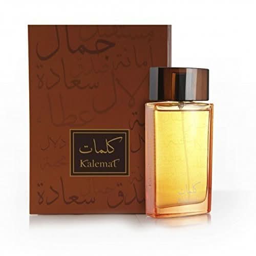 Arabian Oud Kalemat Brown Eau De Parfum 100ml bottle with elegant packaging, showcasing the Arabian Oud branding and rich brown fragrance theme.