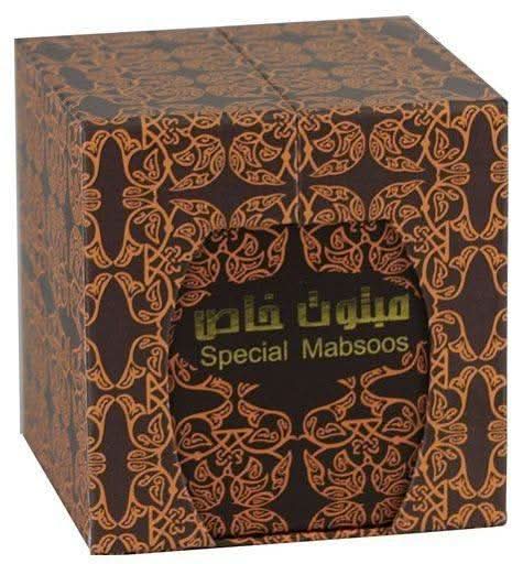 Arabian Oud Mabsoos Khass Bakhoor in a 37g jar with lid, traditional aromatic incense for home fragrance, by Arabian Oud