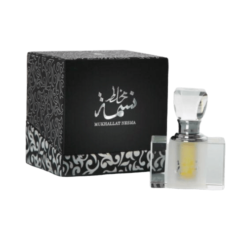 Arabian Oud Mukhallat Nesma perfume oil for women in a 6ml bottle, featuring a luxurious concentrate of aromatic floral and oriental scents.