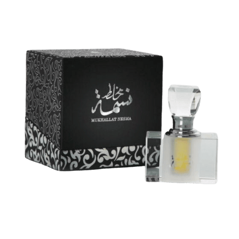 Arabian Oud Mukhallat Nesma perfume oil for women in a 6ml bottle, featuring a luxurious concentrate of aromatic floral and oriental scents.