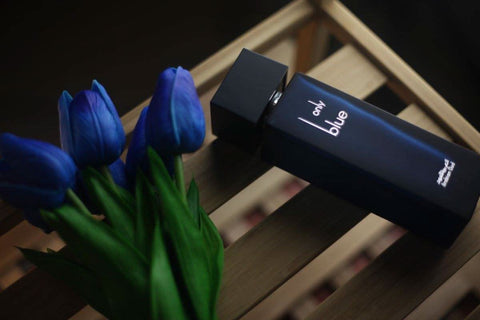 Arabian Oud Only Blue EDP bottle, 100ml, featuring sleek blue glass and elegant design for the Arabian Oud fragrance.