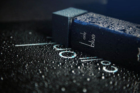 Arabian Oud Only Blue EDP bottle, 100ml, elegant glass container of Eau De Parfum with a blue-colored fragrance theme.