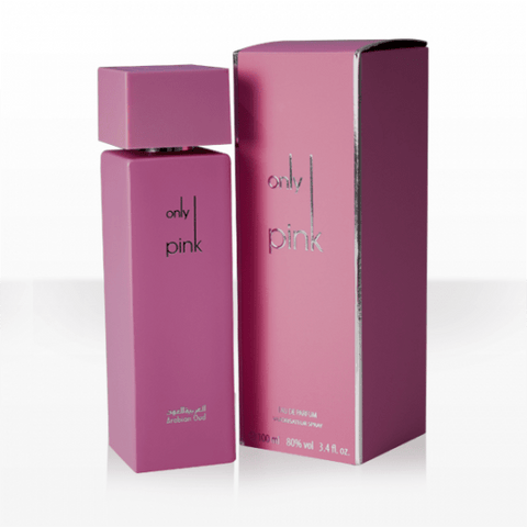 Arabian Oud Only Pink for Women EDP in 100ml bottle with box, floral and fruity fragrance in elegant packaging.