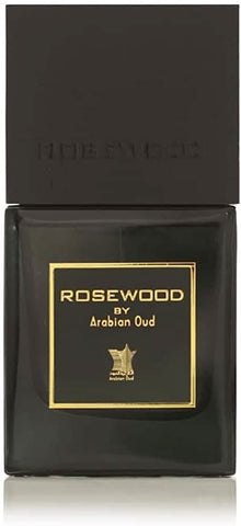 Arabian Oud Rosewood EDP Eau De Parfum 100ml glass bottle with elegant design and floral fragrance.