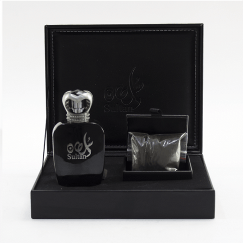 Arabian Oud Sultan Small Collection perfume gift set with multiple fragrance bottles in elegant packaging.