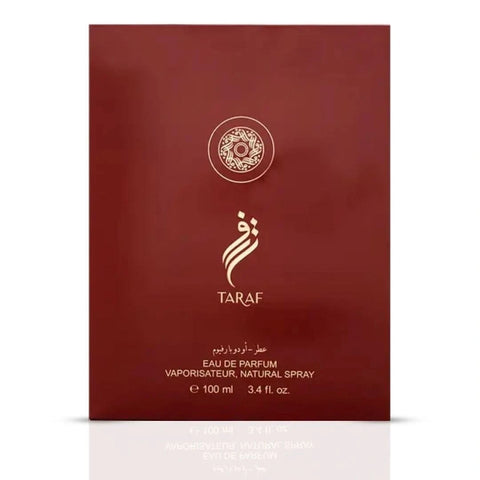 Arabian Oud Taraf Eau de Parfum Spray 100ml bottle with elegant packaging and floral fragrance design.