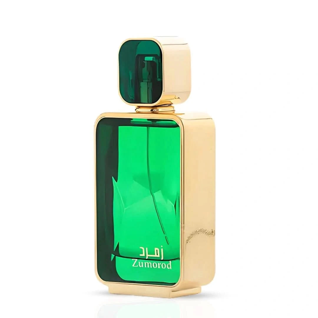 Arabian Oud Zumorod Eau de Parfum spray 100ml bottle, elegant design, showcasing the luxurious fragrance and brand identity.