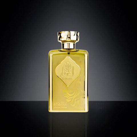 Bundle of Ard Al Zaafaran Al Dirgham Special and Limited Edition Eau de Parfum sprays, 100ml bottles, featuring elegant perfume bottles.