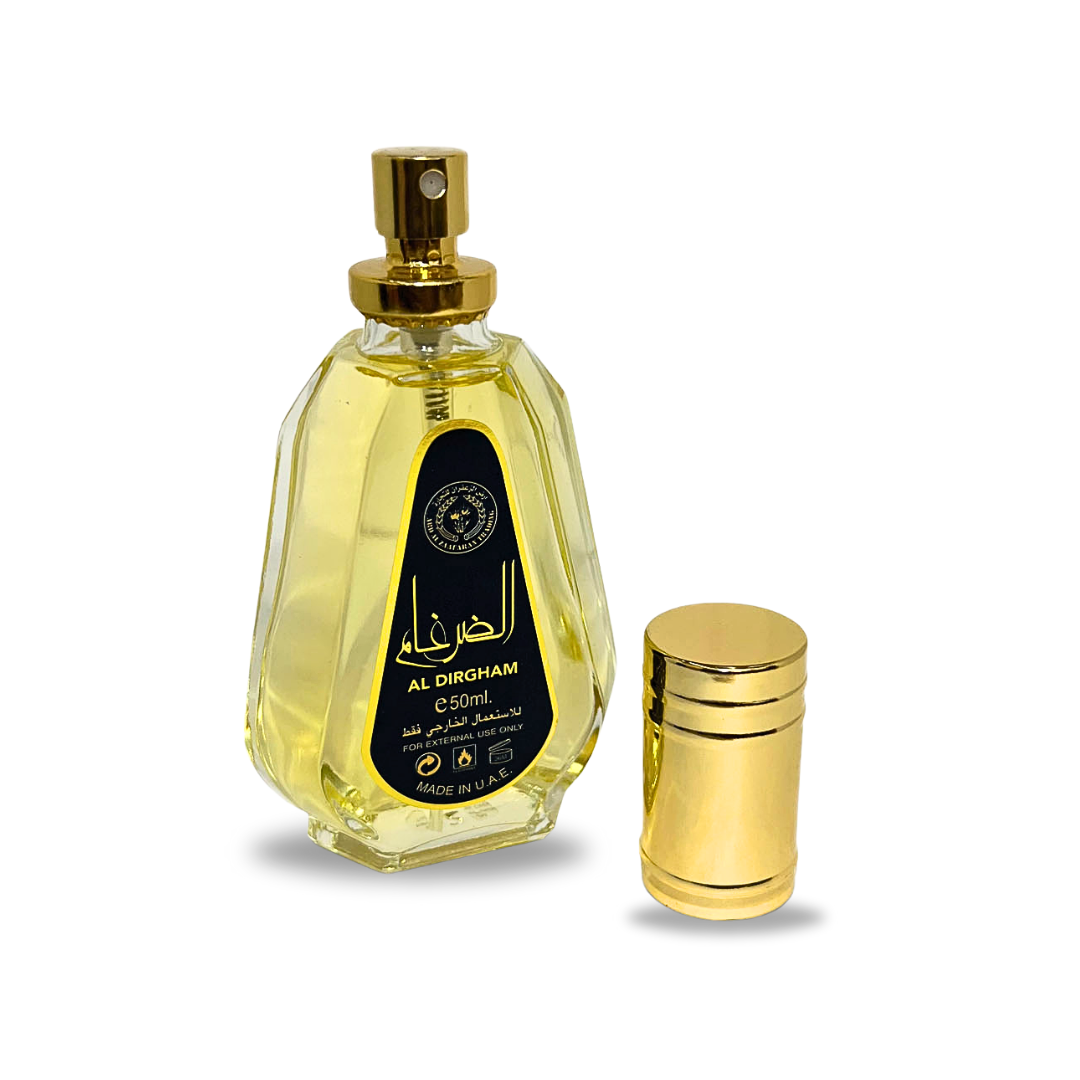 Limited edition AL Dirgham Eau De Parfum by Ard Al Zaafaran in 50ml bottle, featuring elegant fragrance design.