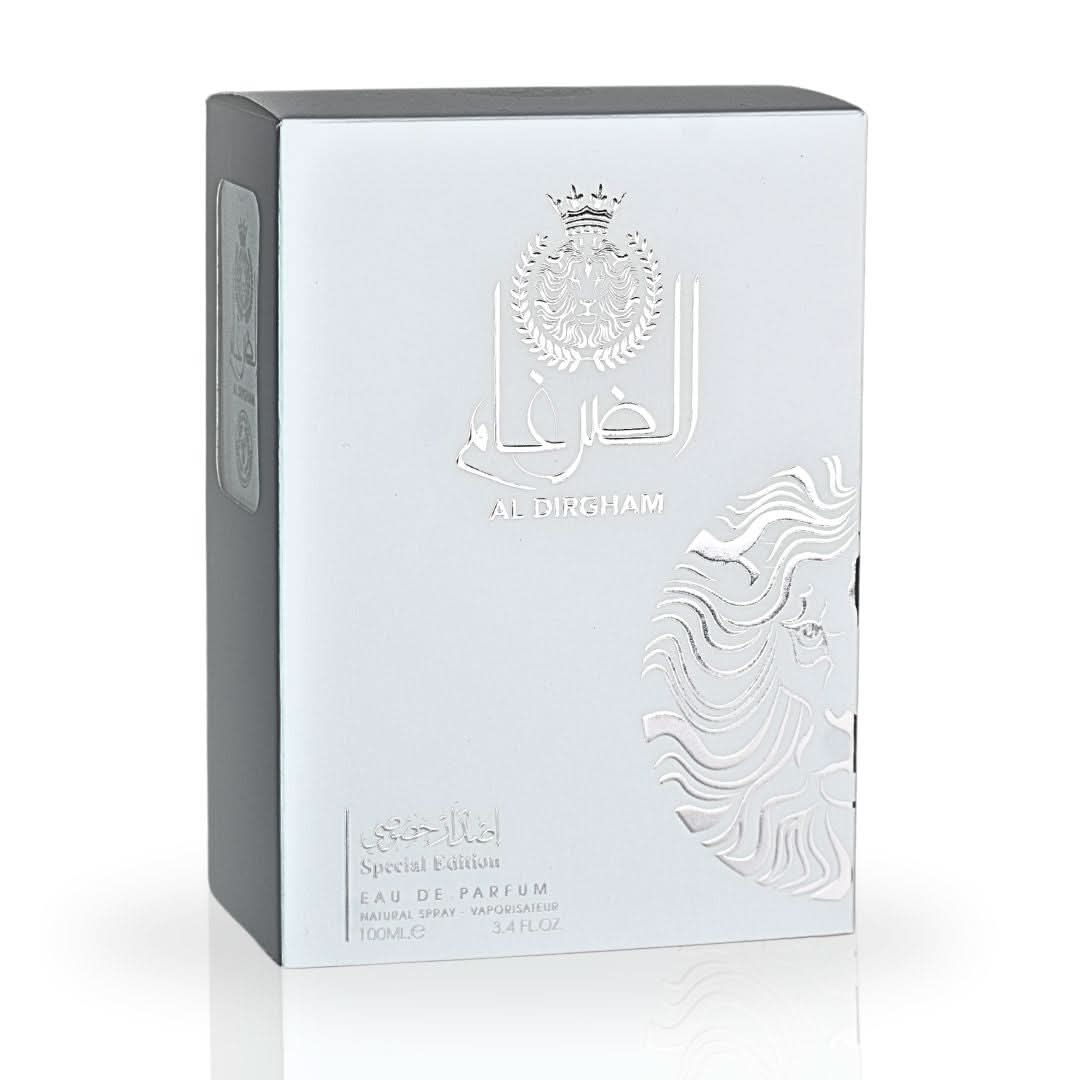 Ard Al Zaafaran Al Dirgham Special Edition EDP Spray 100ml perfume bottle and packaging