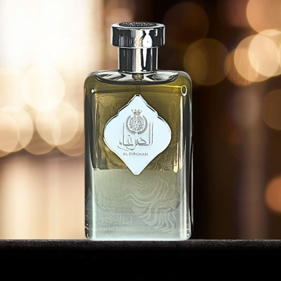 Bundle of Ard Al Zaafaran Al Dirgham Special and Limited Edition Eau de Parfum sprays, 100ml bottles, featuring elegant glass bottles.