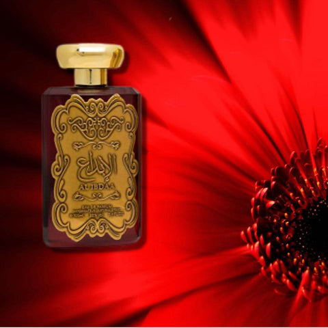 Al Ibdaa Gold EDP for Women by Ard Al Zaafaran, 100mL Eau De Parfum bottle with gold accents and elegant packaging.