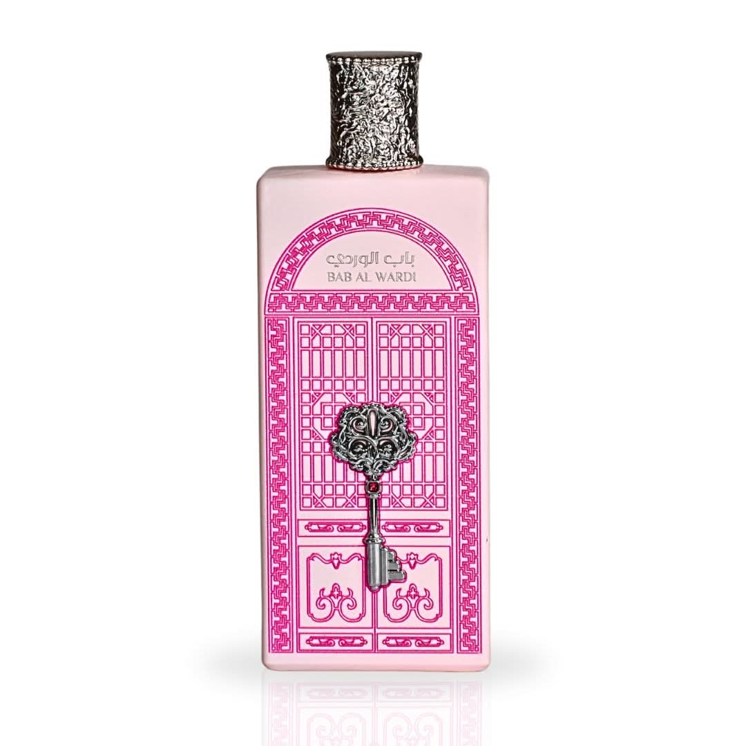 Ard Al Zaafaran Bab Al Wardi Eau de Parfum spray 100ml bottle, elegant packaging, showcasing the fragrance design.