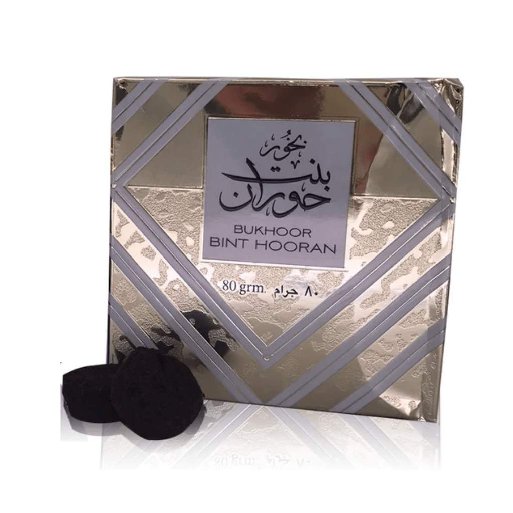 Ard Al Zaafaran Bakhoor Bint Hooran in 80GMS container, fragrant traditional incense for home use.