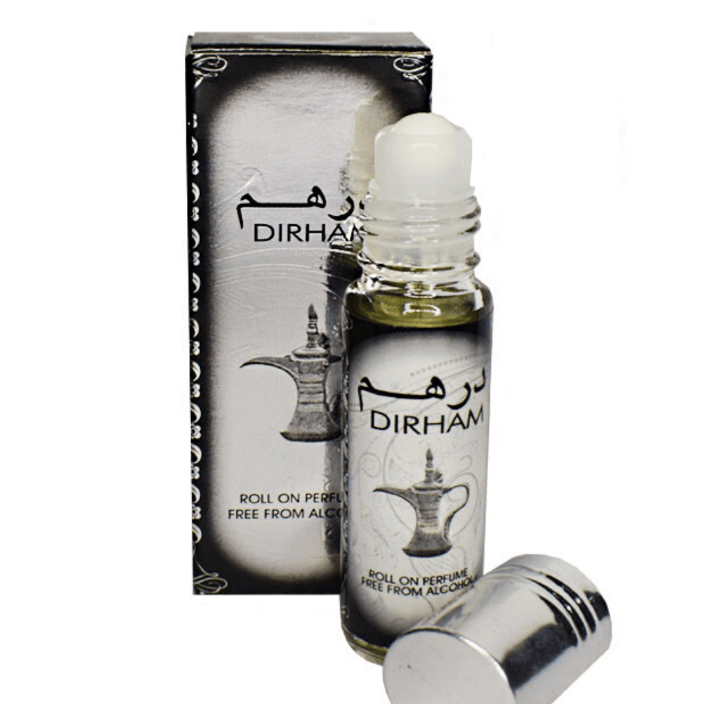 Ard Al Zaafaran Dirham Roll-On Perfume Oil in 10ml CPO bottle, long-lasting concentrated perfume for men and women.