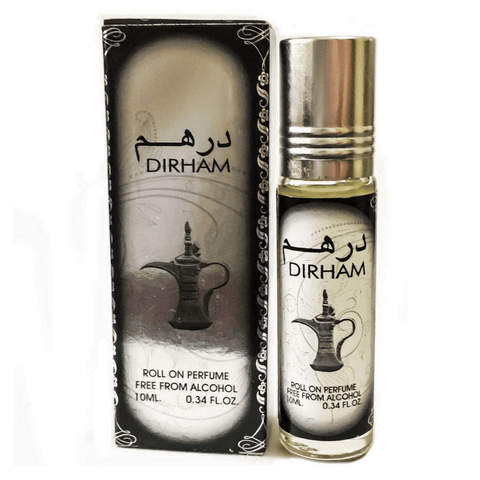 Ard Al Zaafaran Dirham Roll-On Perfume Oil 10ml, concentrated perfume oil for men and women with a long-lasting scent.
