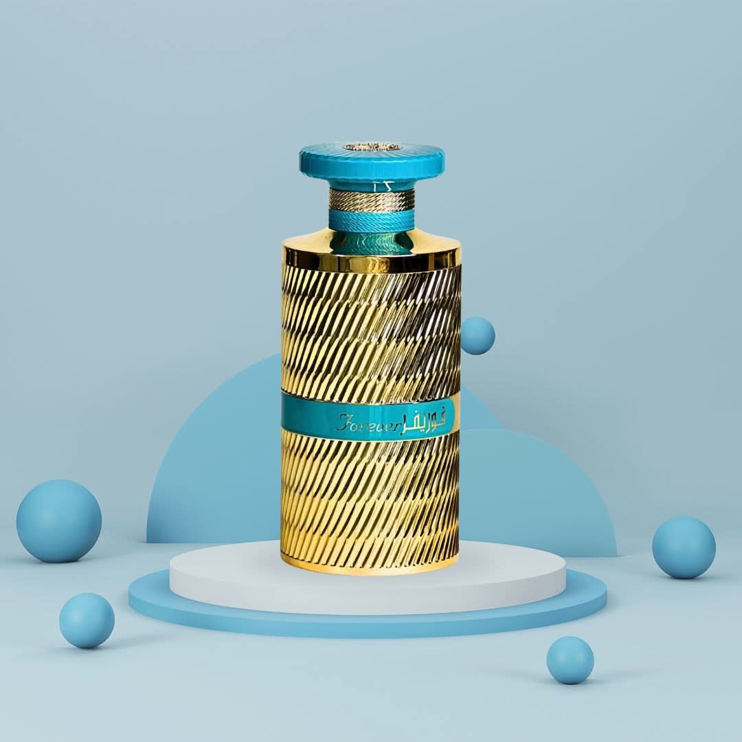 Bundle of Ard Al Zaafaran Forever Gold and Silver Eau de Parfum sprays, 100ml each, featuring elegant bottle designs.