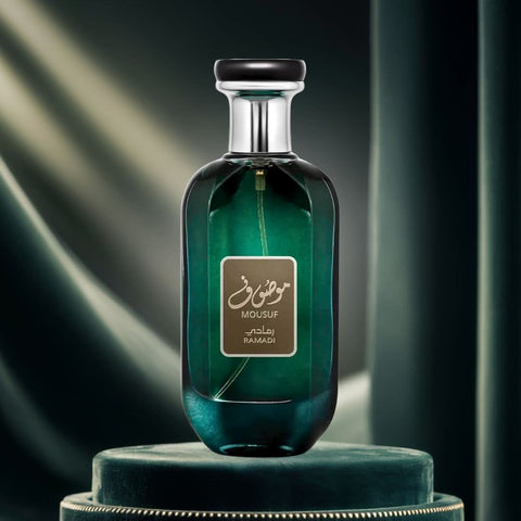 Ard Al Zaafaran Mousuf Ramadi EDP spray 100ml with refreshing green scent, long-lasting Eau De Parfum in a sleek bottle