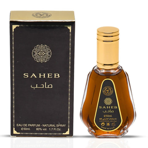 Ard Al Zaafaran Saheb Eau de Parfum Spray 50ml bottle and packaging