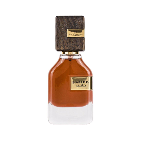 Ard Al Zaafaran Saheb Eau de Parfum Spray 70ml bottle, elegant glass container with black cap and gold accents.