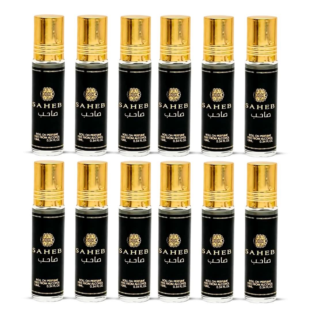 Saheb by Ard Al Zaafaran Roll-On Perfume Oil 10 ml – 12-pack set