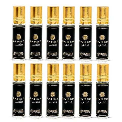 Saheb by Ard Al Zaafaran Roll-On Perfume Oil 10 ml – 12-pack set