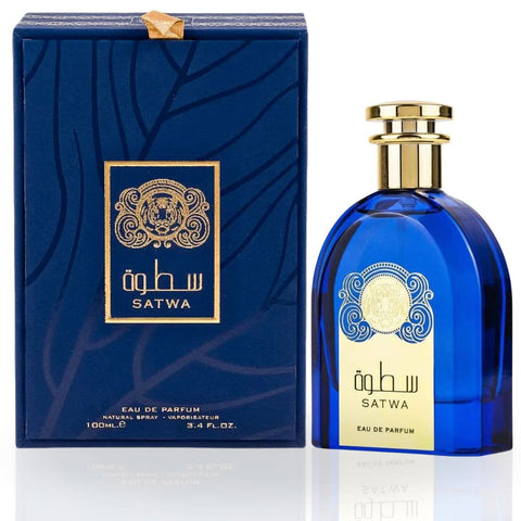 Satwa Eau de Parfum Spray by Ard Al Zaafaran, 100ml bottle, elegant glass container with intricate design.