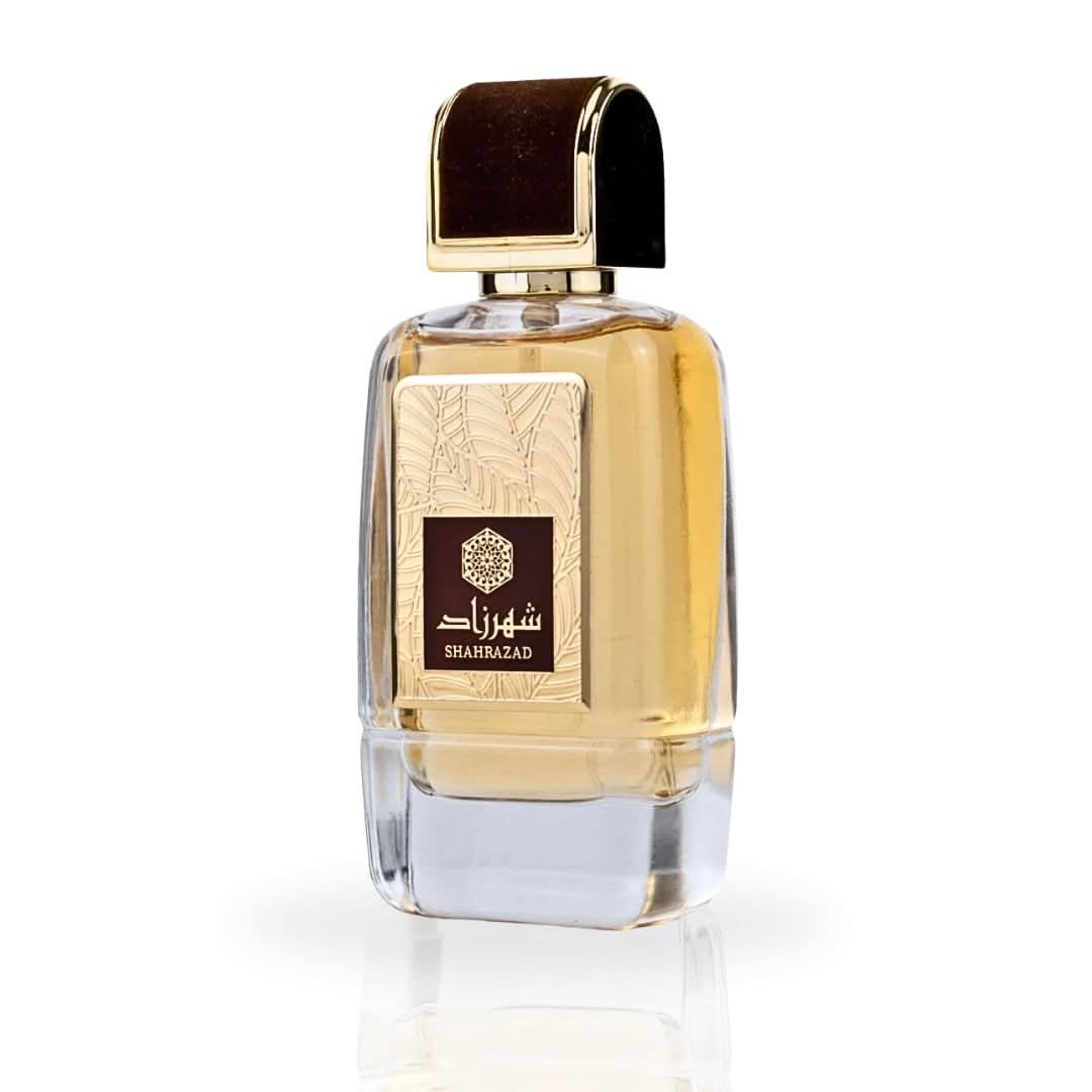 Ard Al Zaafaran Shahrazad EDP Spray 100ml with elegant floral bottle, embodying lasting freshness and floral elegance.