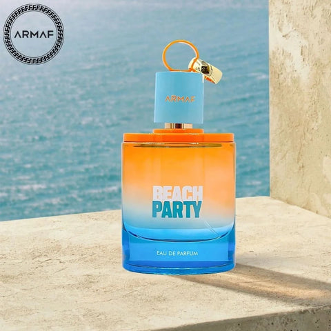 Armaf Beach Party Eau de Parfum spray 100ml, featuring a stylish bottle with tropical-inspired design.