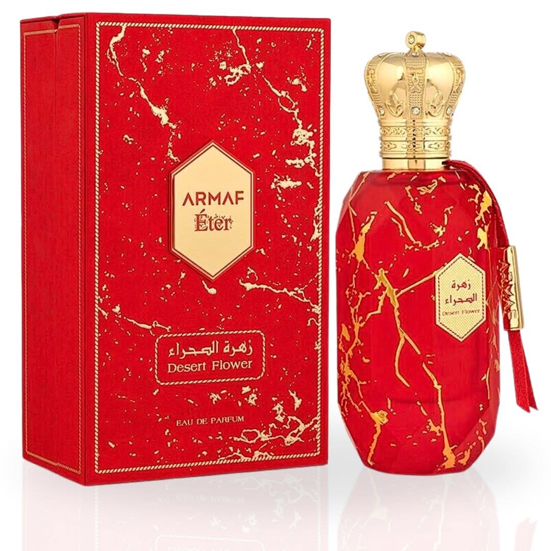 Armaf Eter Desert Flower Eau De Parfum spray 100ML, featuring elegant floral design and branding on the bottle.