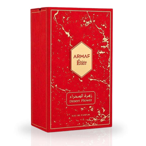 Armaf Eter Desert Flower Eau de Parfum spray 100ML, floral fragrance bottle with elegant design and pink accents.